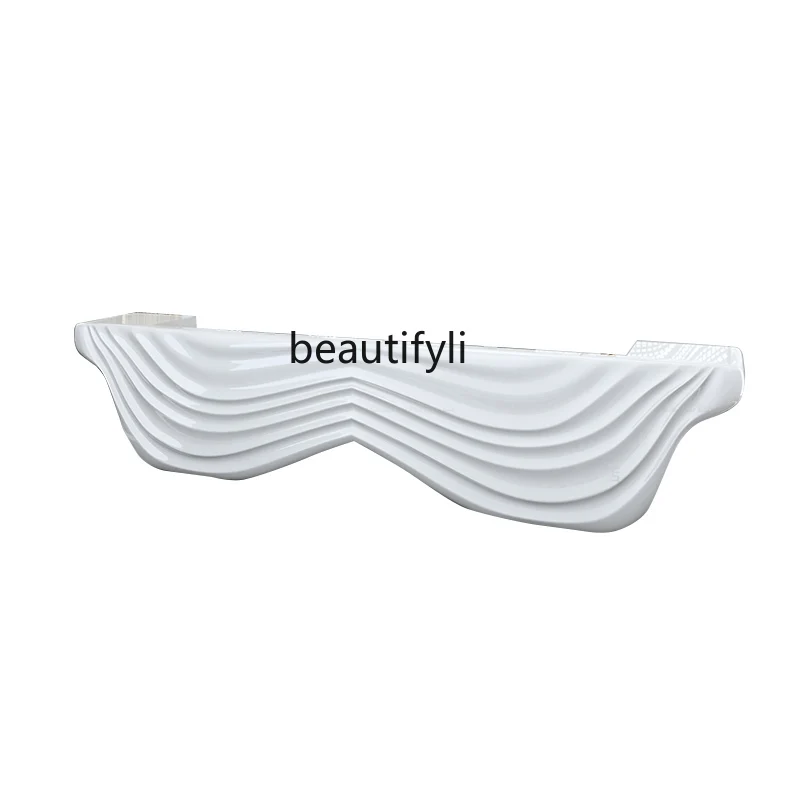 

FRP paint front desk, company, reception desk creative special shaped high-end checkout page modern beauty salon