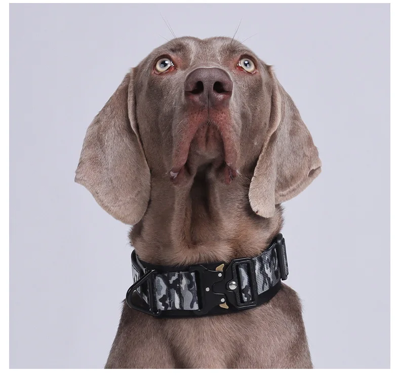 Reflective Medium and Large-sized Dog Collar Tactical Collar Explosion-proof and Impact-resistant Pet Collar Dog Chain