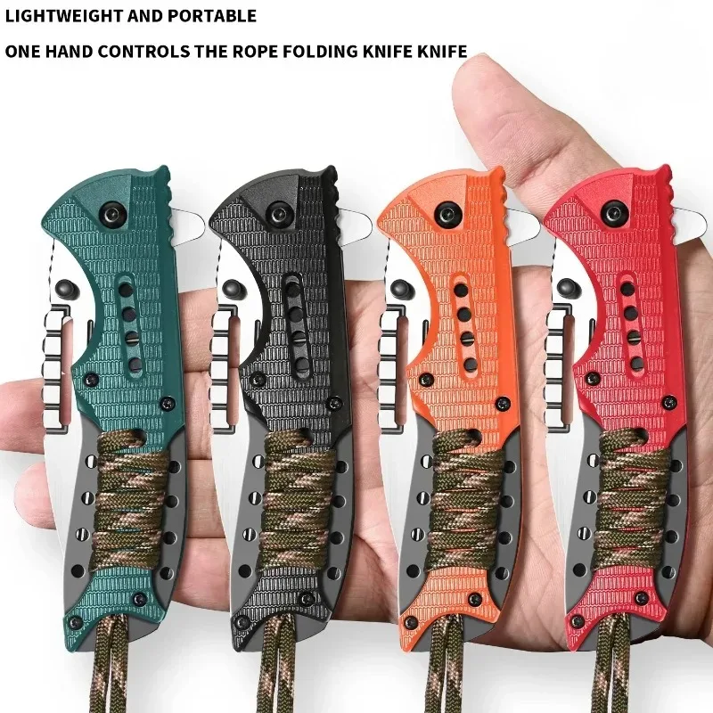 BAKULI-Outdoor Folding Knife, Fruit Knife Folding Portable Knife, Outdoor Camping Pocket Knife Sharp High Hardness Folding Knife