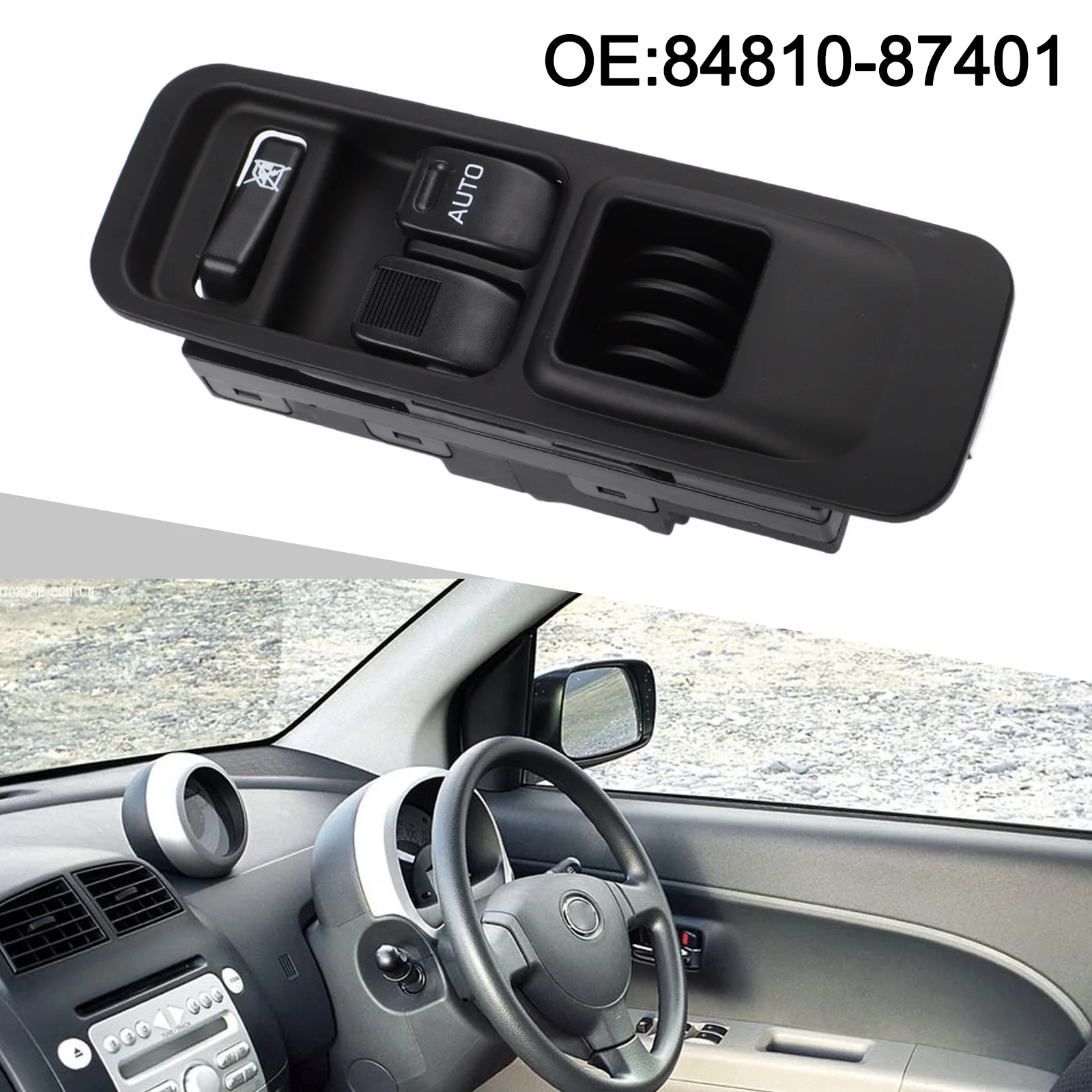 Power Window Switch Replacement for Sirion 1998-2001 Compatible with OEM 84820-87401 7-Pin ABS Black Automotive Part
