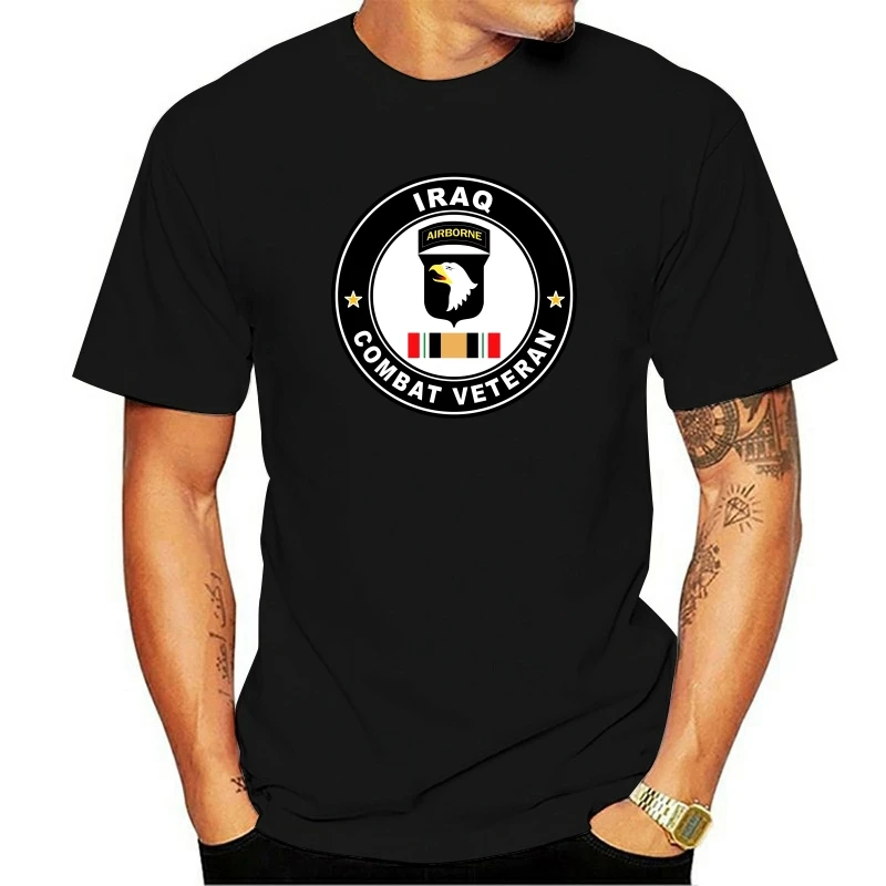 

TBTOP 101st Airborne Iraq Combat Veteran Short Sleeve T-Shirt Crewneck Tees