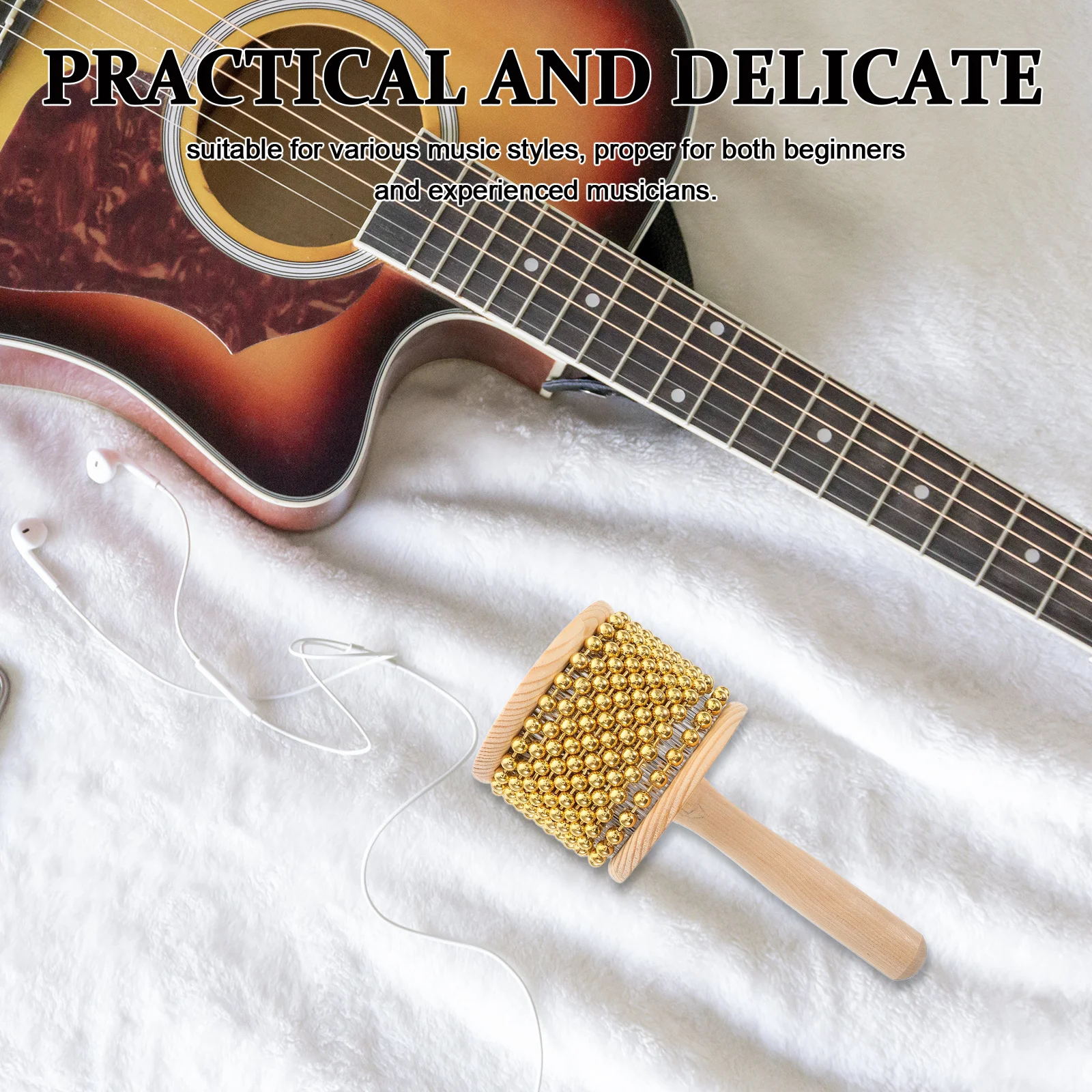 

Mini Wooden Cabasa Handheld Percussion Instrument Lightweight Shaker For Stage Performance Indoor Outdoor Events African Rhythm