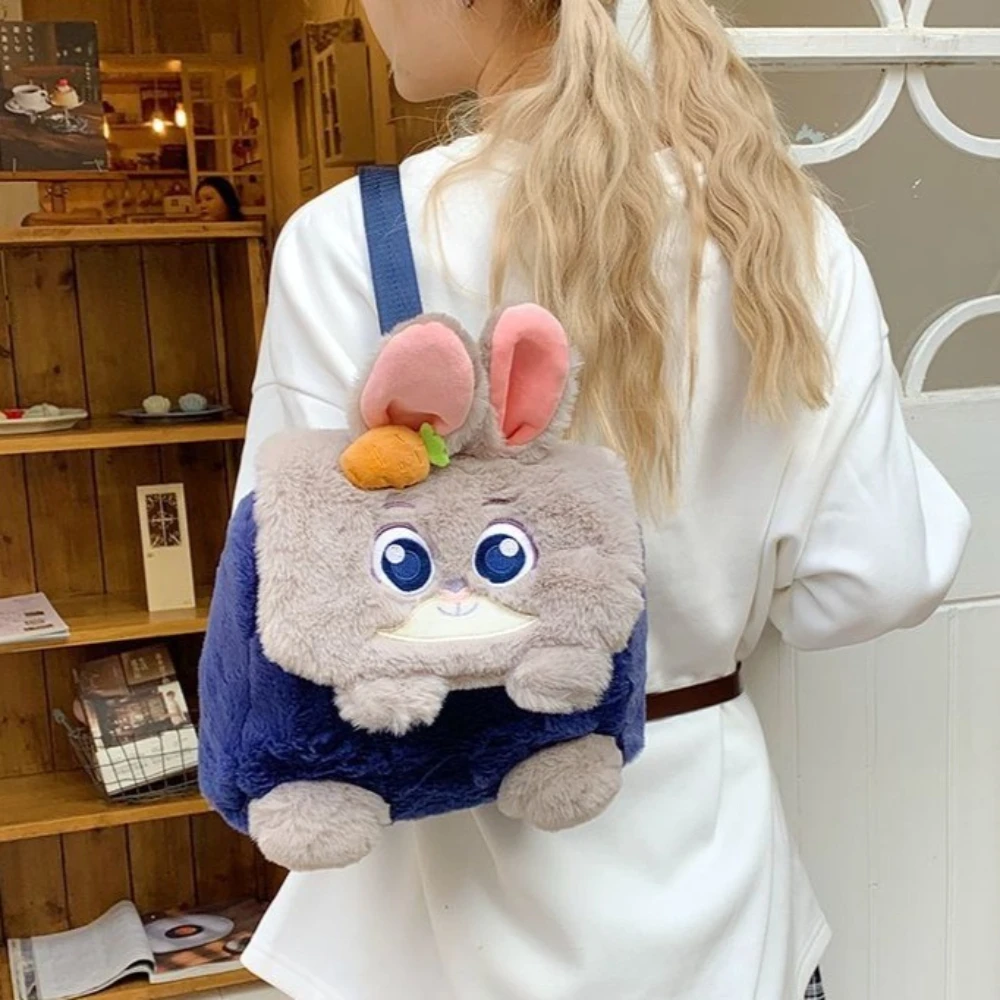 

Disney Children's School Backpacks Backpack Child Girl Judy Nick Plush Large Capacity Student Backpack Children's Gifts