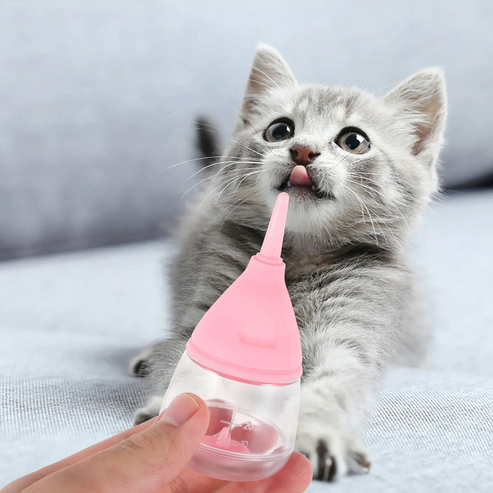 ペット用哺乳瓶 新生児子犬子猫ウサギ用 小動物用シリコン哺乳瓶 犬猫の看護ケア 子犬用