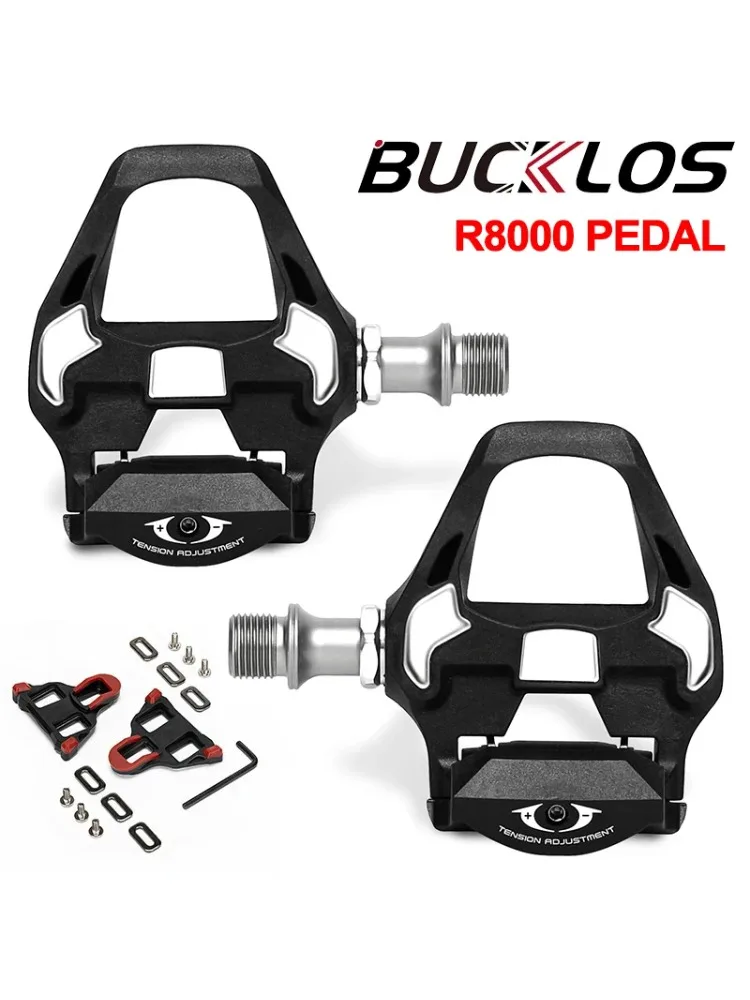 AliExpress BUCKLOS Road Bike Pedal Nylon Bicycle Platform Pedal Clipless R8000 Road Cycling Lock Pedals Fit SPD SL System Bike Accessories