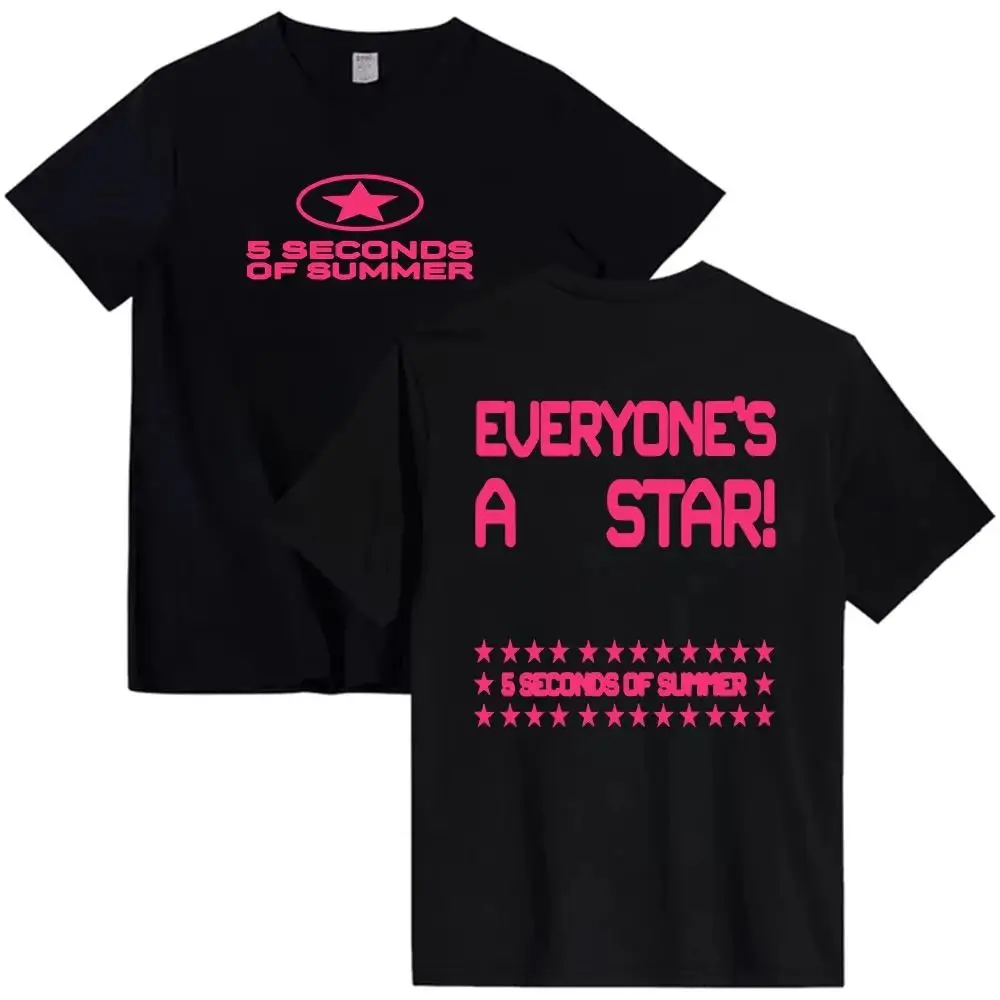 Camiseta Y2k, Camiseta del Álbum Everyone's A Star, Camisetas de la Banda 5 SECONDS OF SUMMER, Camisetas Hip Pop, Camisetas Casuales con Cuello Redondo, Camisetas Estampadas Unisex