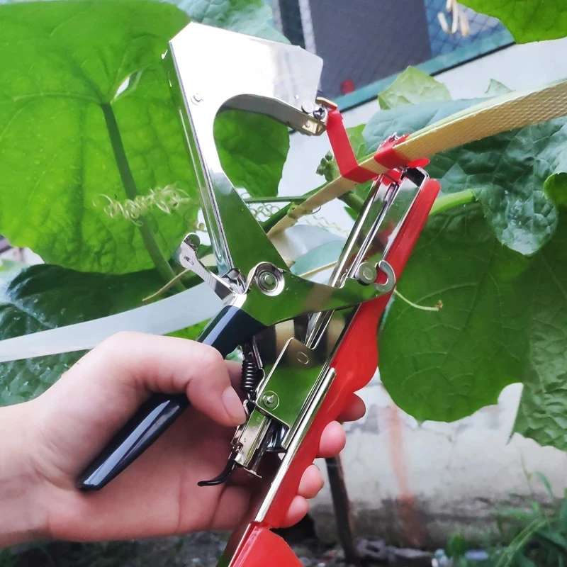 Garden Tools Red Hand Tying Binding Machine Garter Plants Plant Tying Tapetool Tapener Machine Branch Packing Vegetable