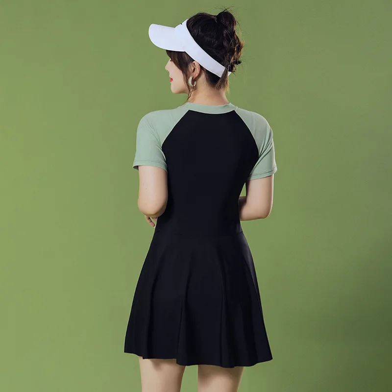 ชุดว่ายน้ําใหม่ผู้หญิงอนุรักษ์นิยม Fairy Slim One-piece Hot Spring แฟชั่นกระโปรงอนุรักษ์นิยม