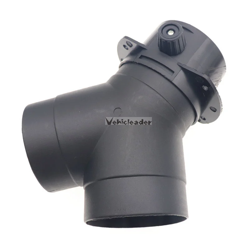 60mm/75mm Y Branch T Piece Air Vent Ducting Outlet Connector For Webasto Air Diesel Parking Heater Exhaust W/Regulating Valve