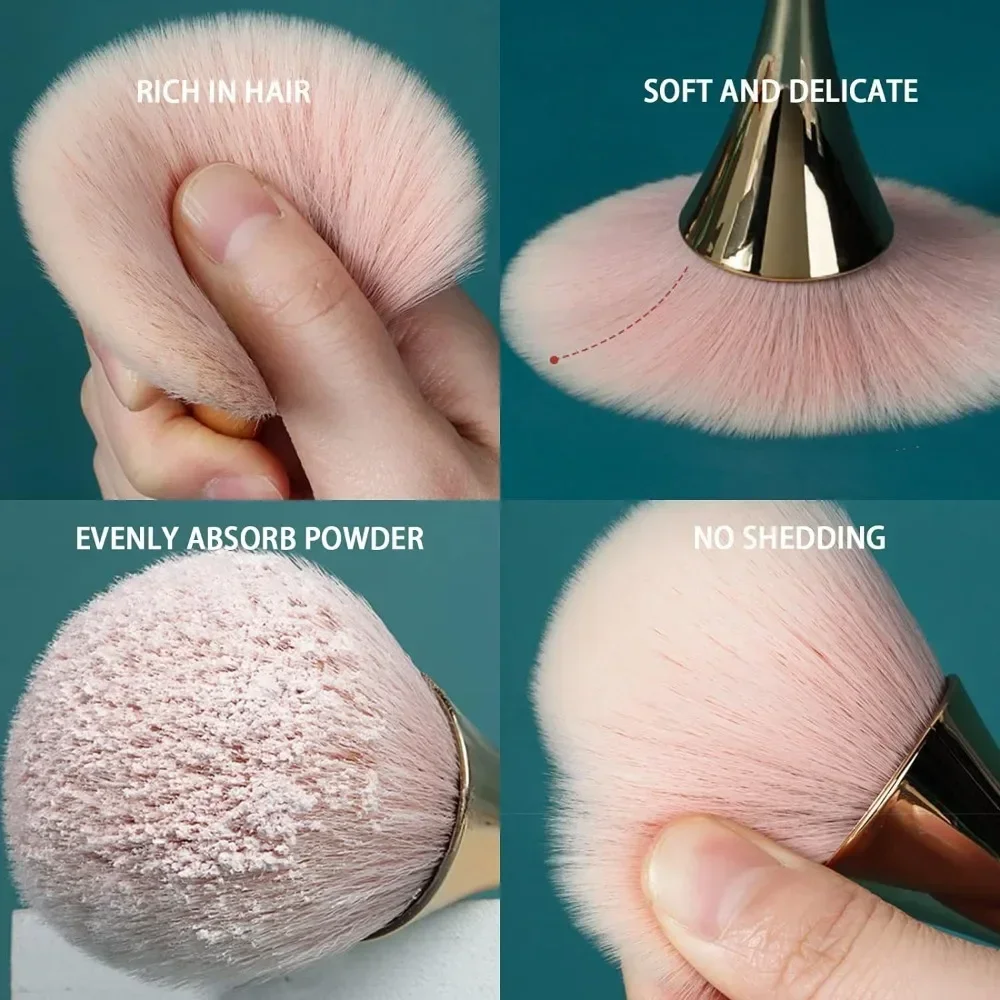 1 cepillo para decoración de uñas, cepillo para quitar el polvo de uñas, herramienta de limpieza de polvos de esmalte de Gel UV acrílico, pinceles de maquillaje de belleza, accesorios de manicura