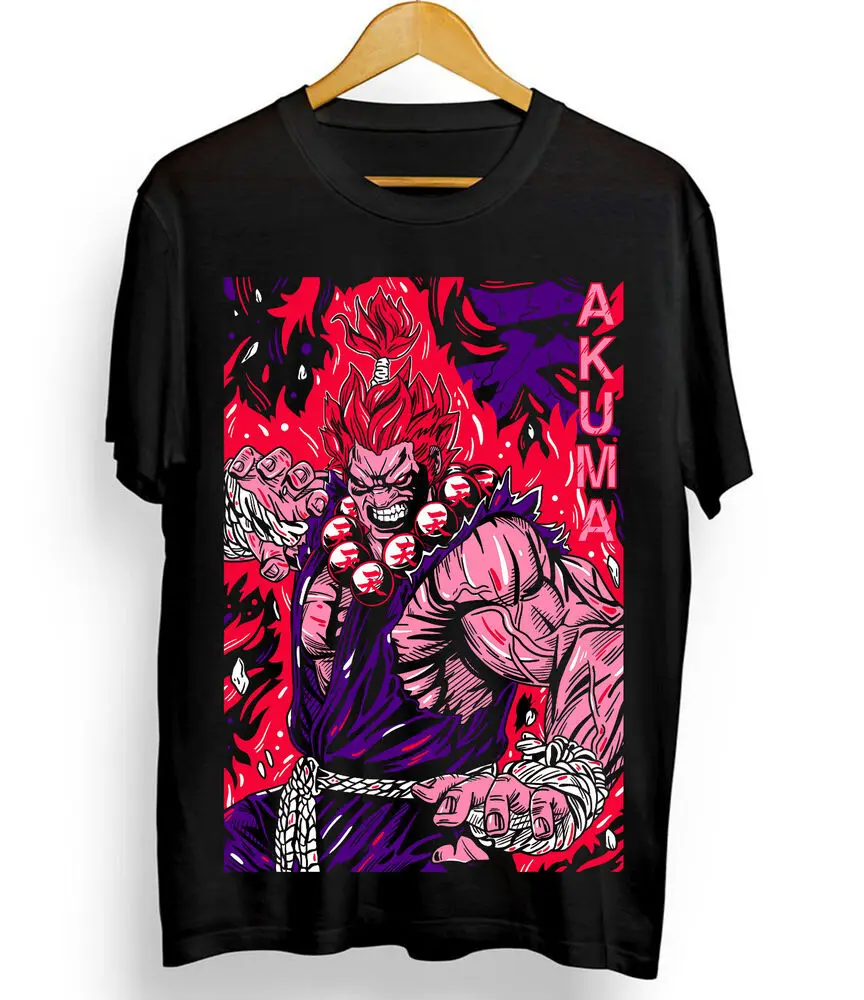 Akuma Gouki t-shirt Karate Street Fighter videogiochi Fighting shirt Graphic Tee