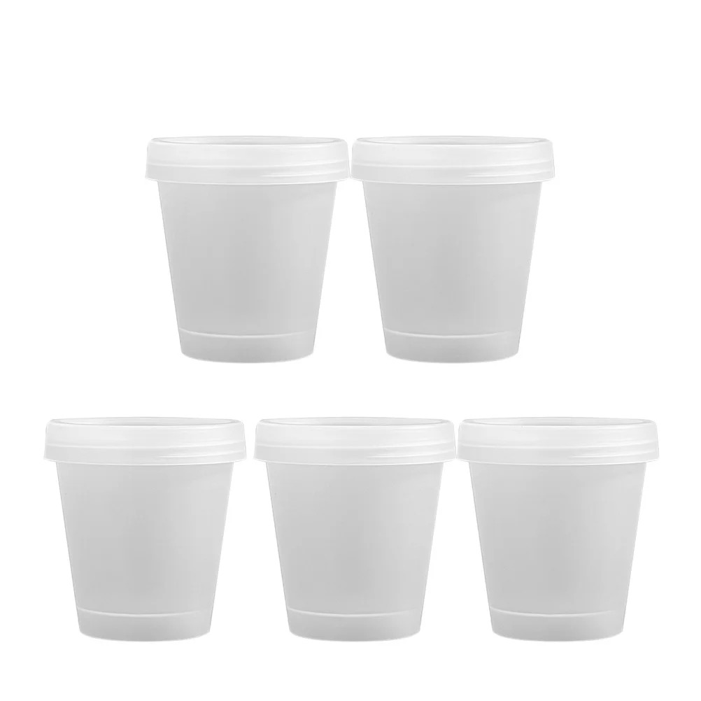 

5Pcs Matte Cream Jars Compact Refillable Containers Portable for Travel Lip Eye Mask Lotion Storage Leak Resistant