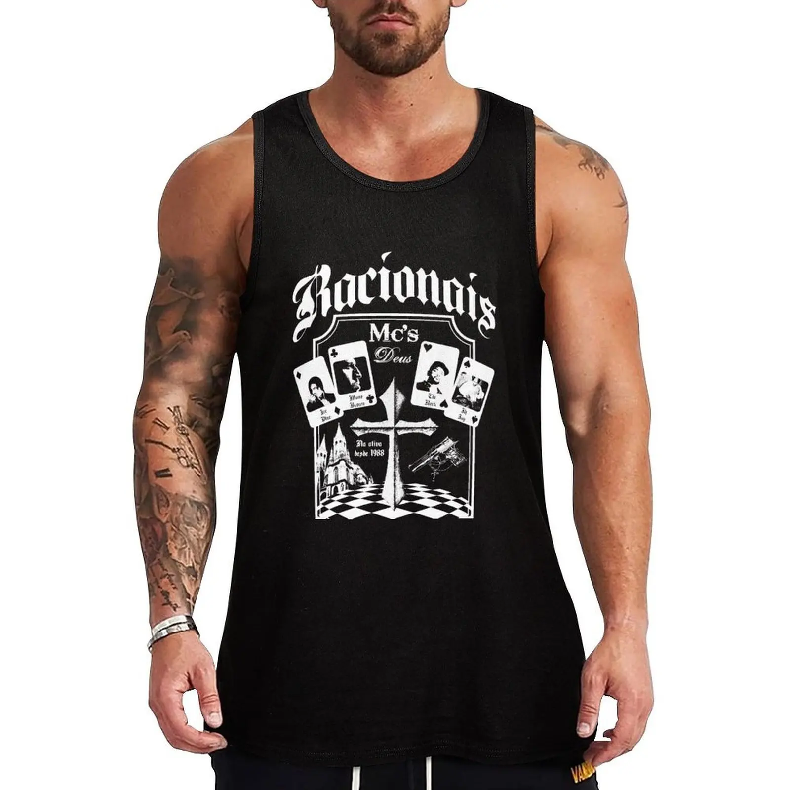 Racionais Mc?s Classic Tank Top Gym Muscle Tank Top Sleeveless Fitness Athletic Wear