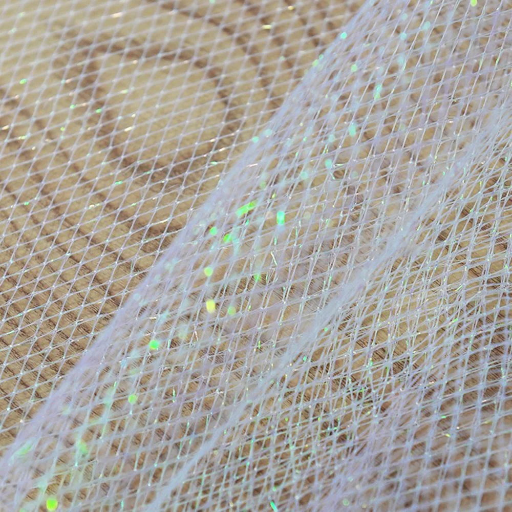 DIY 1PC Sequin Mesh Fabric Gold Silver Hard Yarn Clothing Designer Fabric Garment Accessories For Party Dance Costume