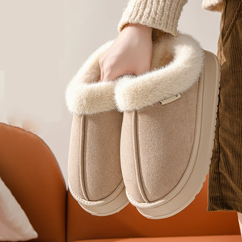 Women Men's Warm Clogs House Slippers Moccasin Plush Shearling Lined Slip On Light Weight Cozy Indoor Outdoor Women Home Shoes