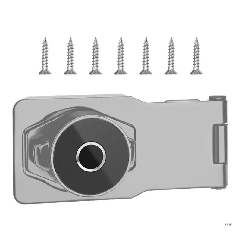 Robusts 5inch Keyed Hasp Lock easy installs Lockset Modern 5inch Fingerprints Lock for Enhances Security On Gate & Sheds