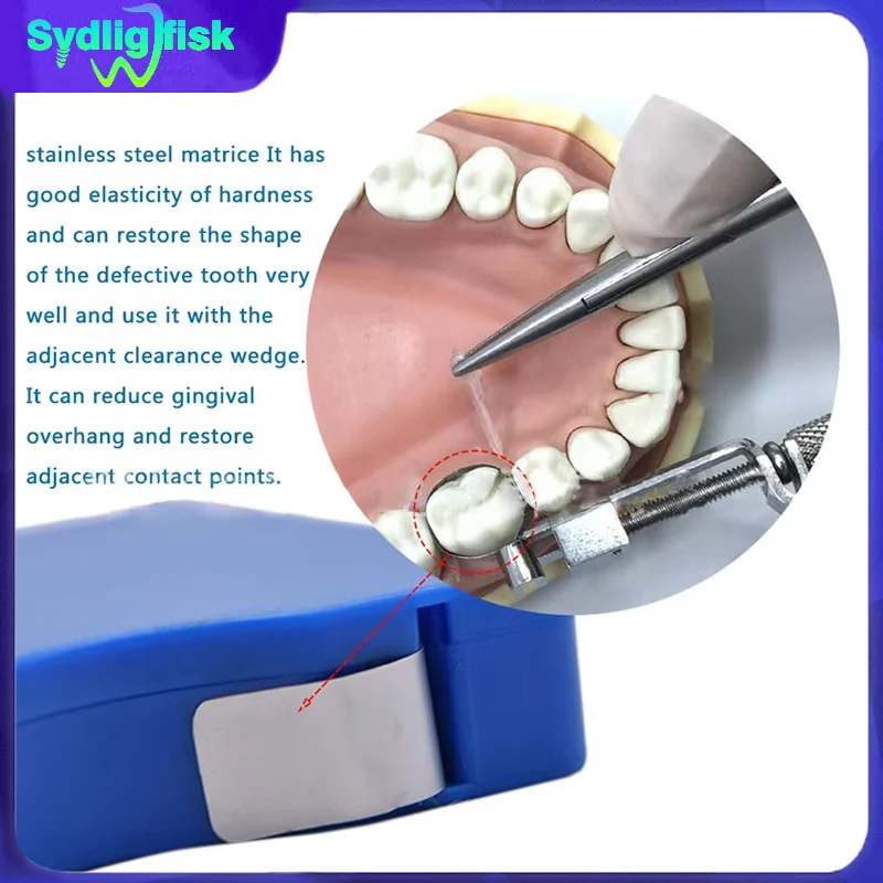 Dental Stainless Steel/Polyester Film Matrice Matrix Bands Strip Roll Restoration Matrix Strips 5mm/6mm/7mm Dentistry Materials