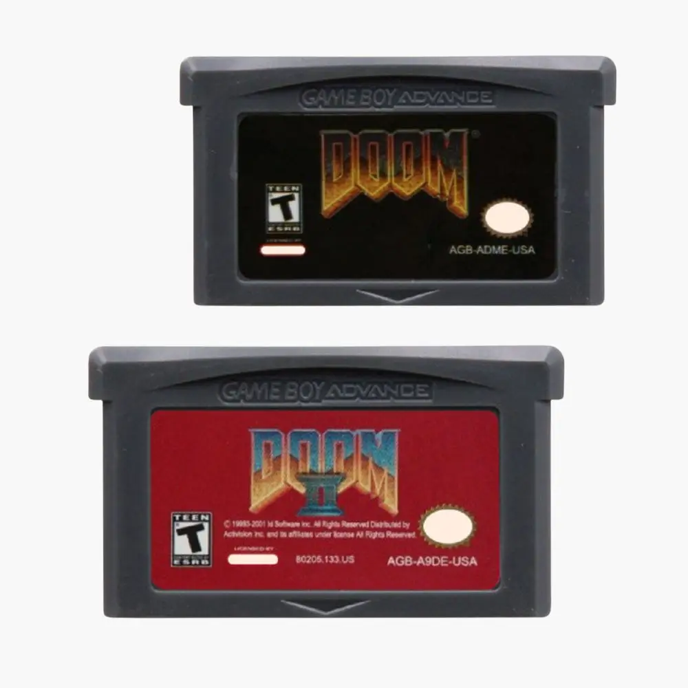 DOOM Series 32 Bit GBA Game Cartridge DOOM 1 DOOM 2 Retro Video Game Card for GBA SP NDS NDSL Console