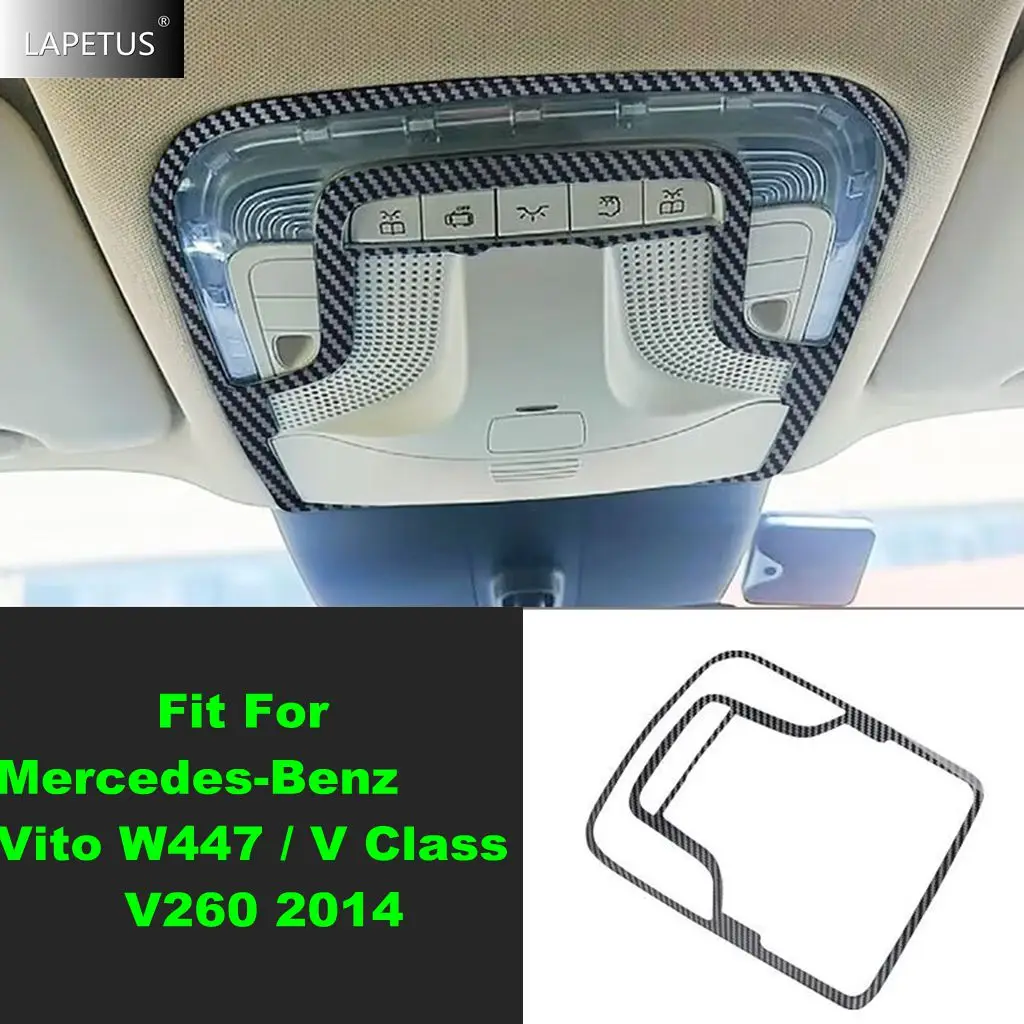 Auto Roof Reading Lights Lamps Cover Trim For Mercedes-Benz Vito W447 / V Class V260 2014 - 2021 Carbon Fiber Auto Accessories