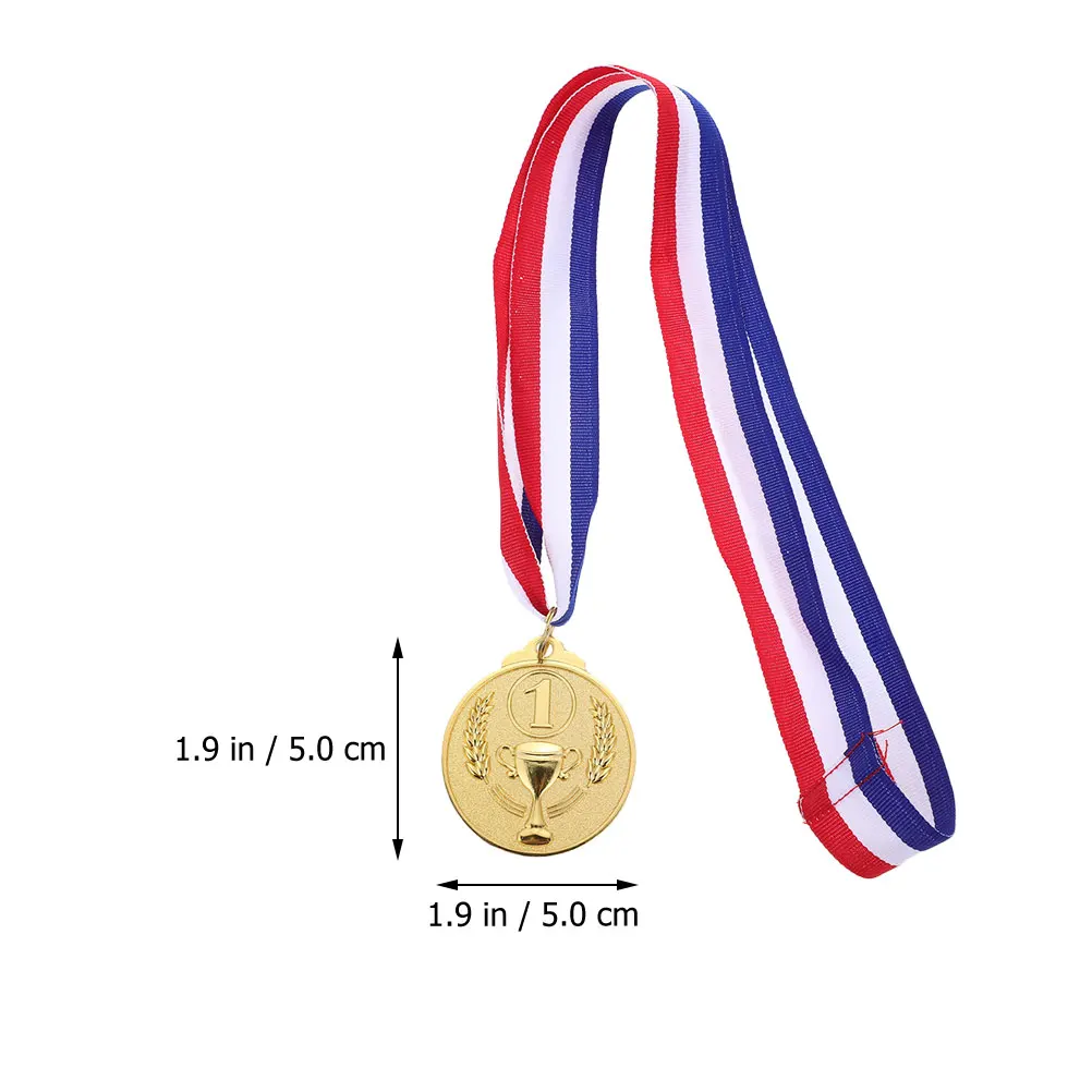 

10pcs Honorary Award Medals Gold Competition Medals School Sports Zinc Alloy Medal For Kids Soccer Champions Winners Contestants