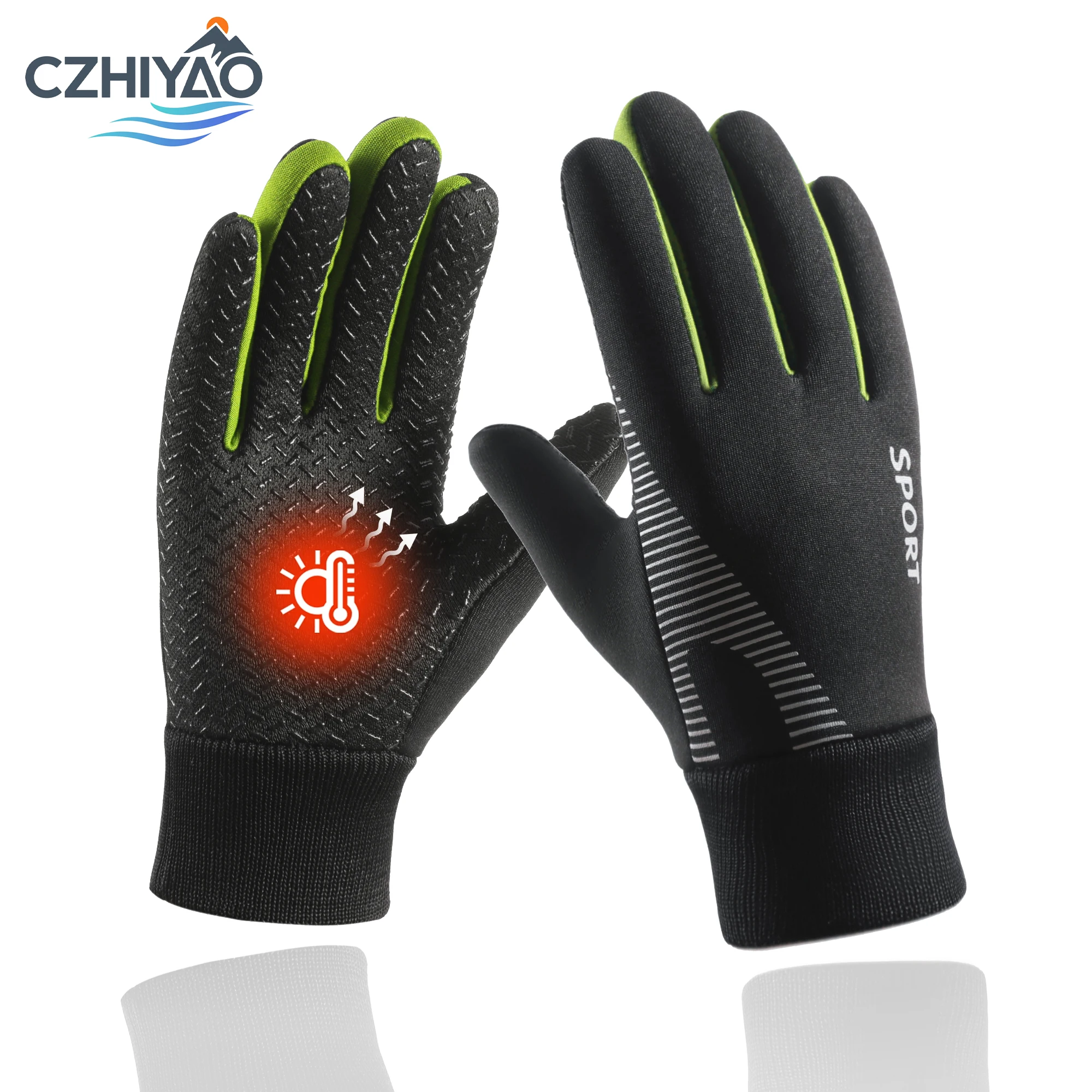 

CZHIYAO Thermal Kids Winter Gloves Cold Weather with Non-Slip Grip,Touchscreen,Thick Hand for Skiing,Snowboarding,Cycling,Hiking