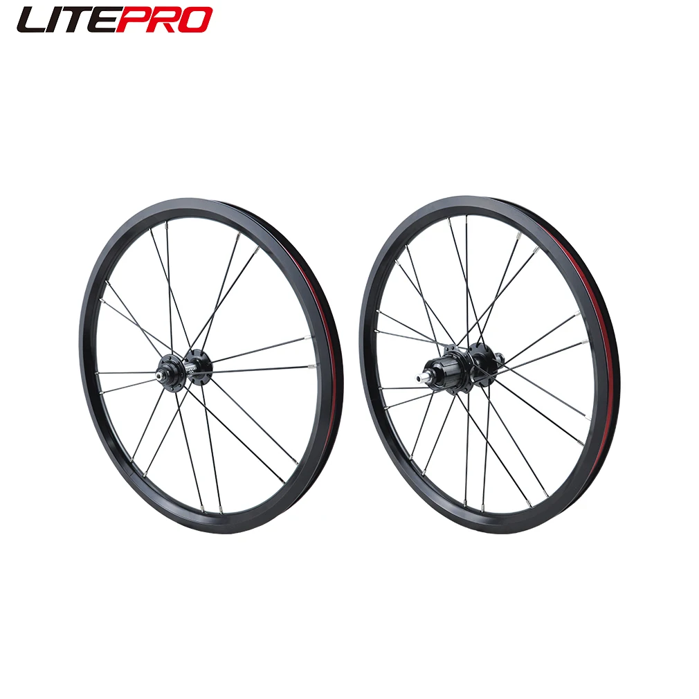 JKLapin Litepro Folding Bike External 7Speed Wheels 74x112MM 4 Bearing Aluminum Alloy Rims For Brompton 16Inch 349 Wheelset