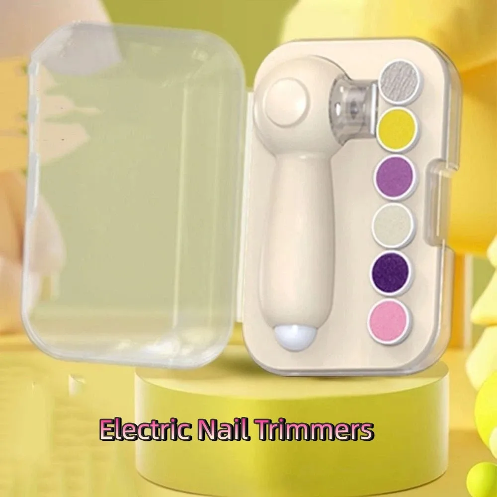 

Plastic Electric Baby Nail Trimmers Low Noise 6 in 1 Baby Nail Polisher Rechargeable Anti-clamping Baby Nail File Clipper Infant