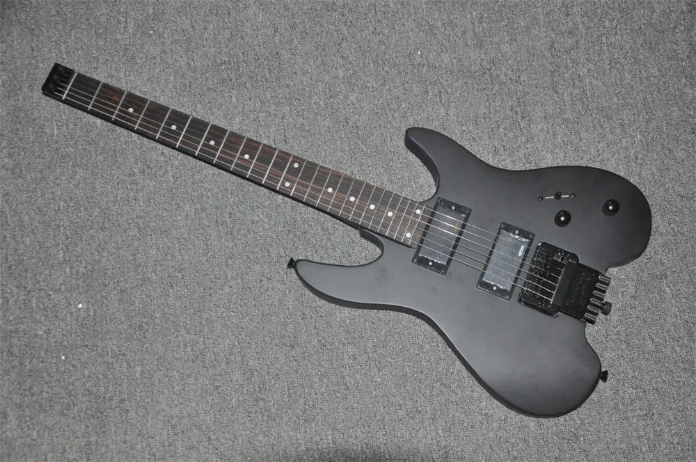 Headless 6 Strings Electric Guitar With Rosewood Fretboard Purple Binding Customization Service