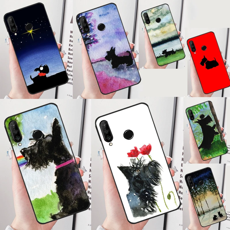 Westie Scottie Scottish Terrier For Huawei Nova 12i 7i 8i 11i 12s 9 10 SE Y91 Y90 Y60 Y70 Y72 Y61 P30 P40 Lite P60 Pro Case