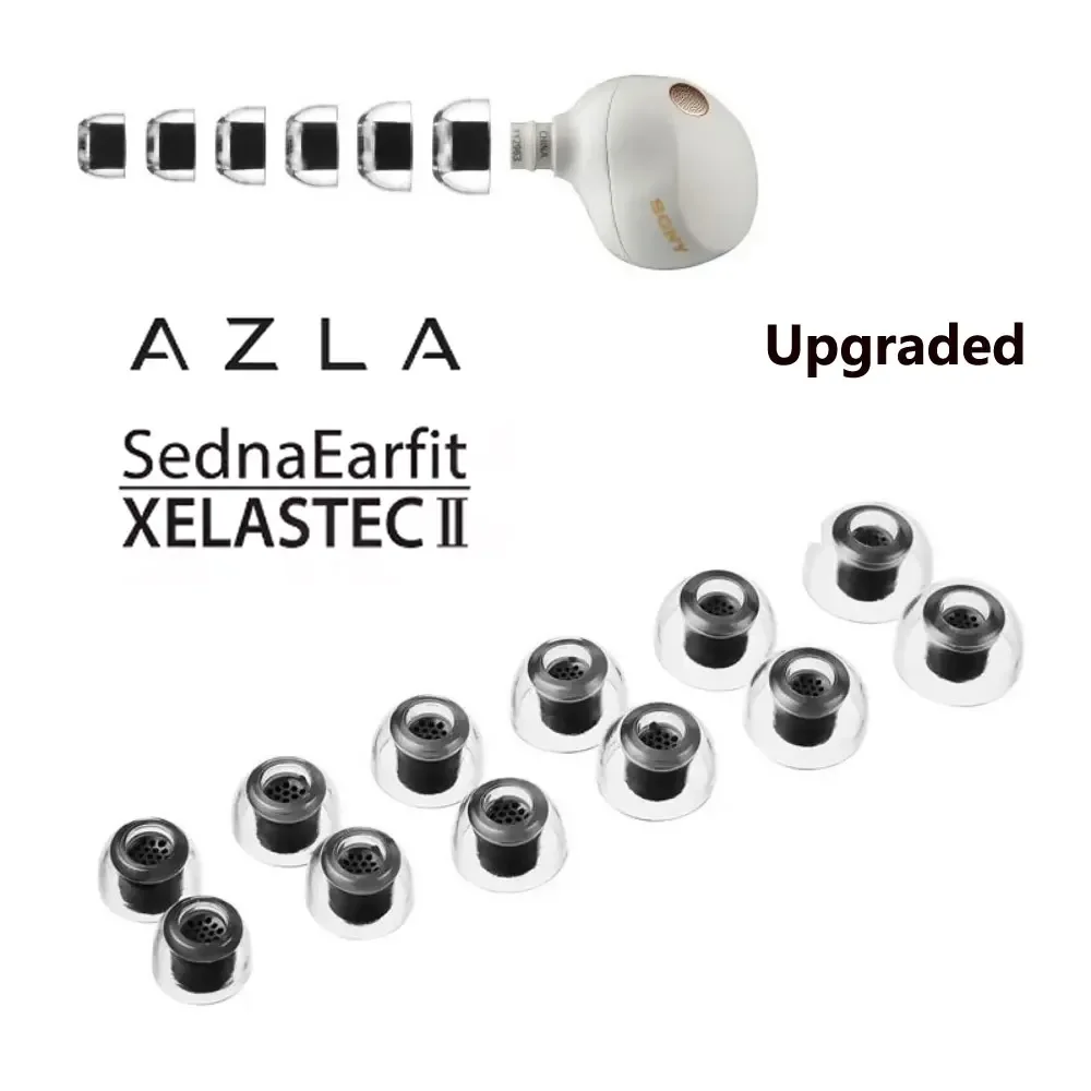 Image of AZLA Xelastec II 2 TPE-Ohrstöpsel, thermoplastische, rutschfeste Ohrhörer für Buds2Pro, XM5, Pi7-Gehäuse, In-Ear-Sport-IEM-HiFi-Sechskantfilter