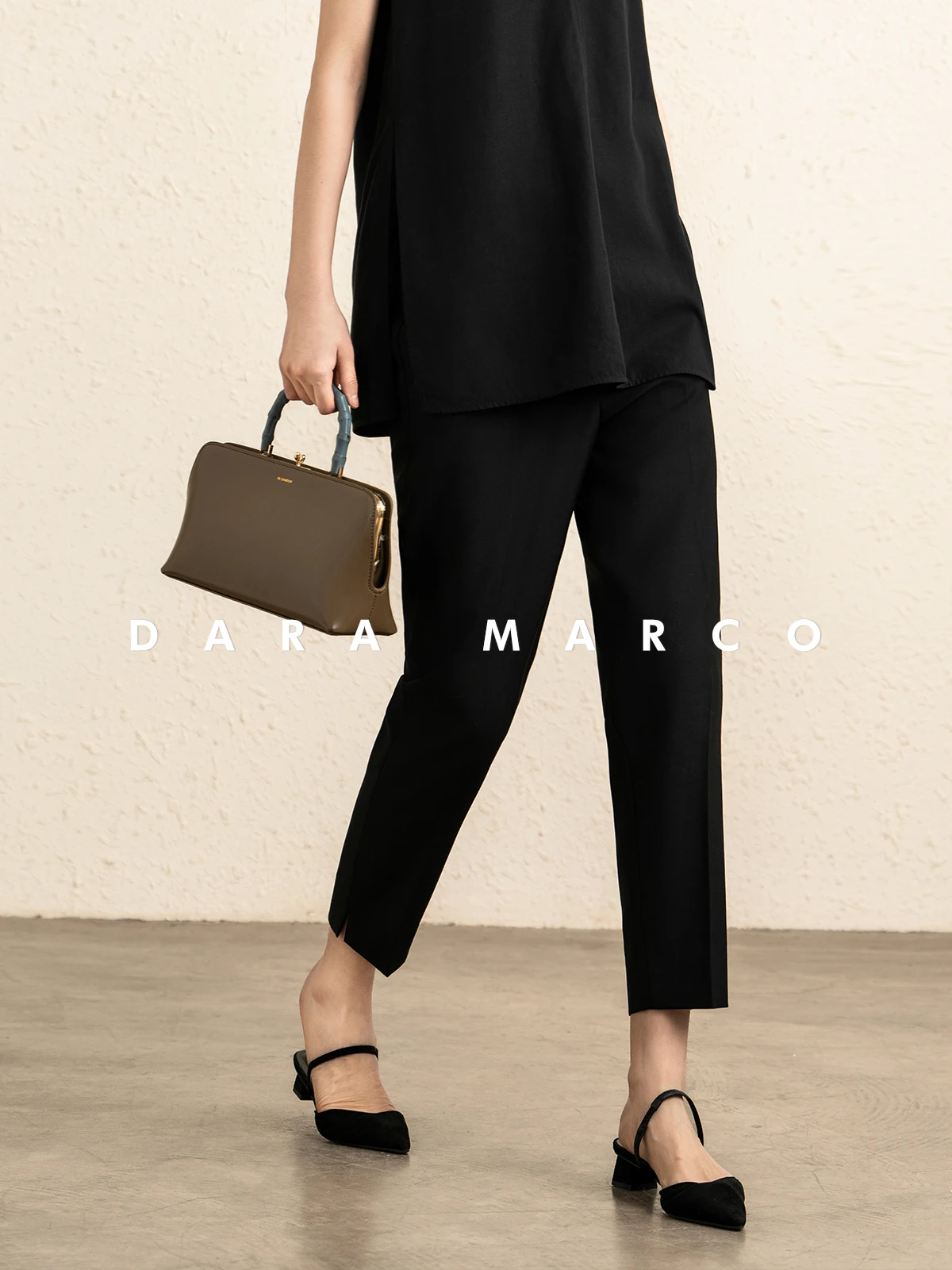 

Шерстяные брюки премиум-класса из высококачественной ткани, прямого кроя, средней длины, на молнии, для женщин, летние, из коллекции «Сплит Эйтн», длина 7/9.