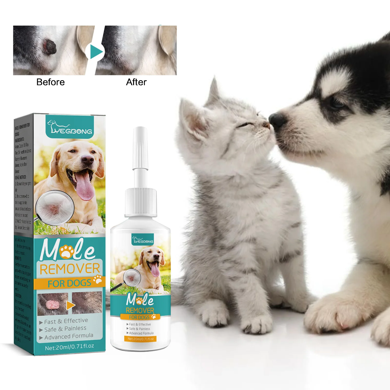 Dog Wart Remover Pet Skin Tag Wart Removal Painless Treatment Against Mole Remove Skin Fleshy Flat Liquid Pet Skin Care Liquid