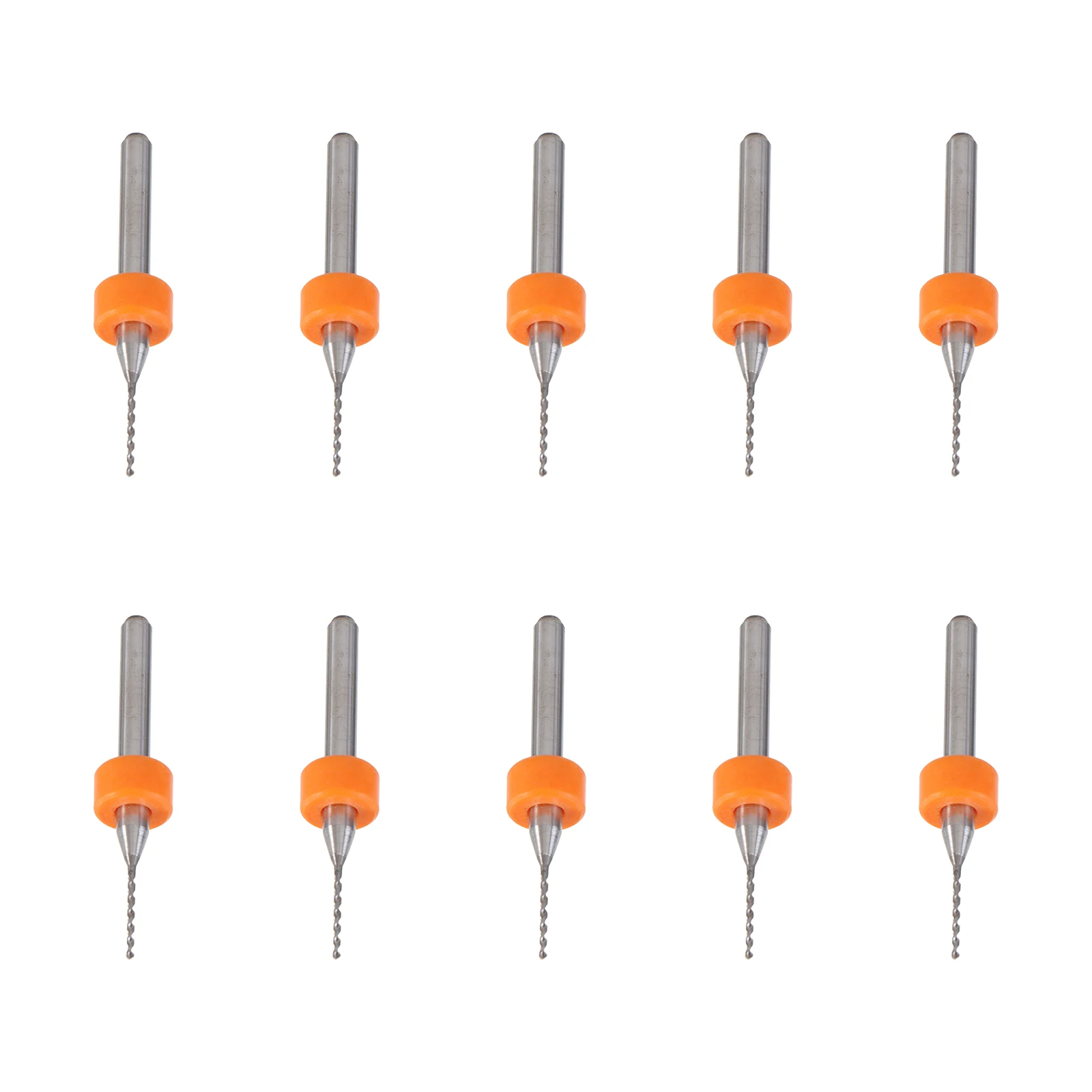 

10pcs 0.8Mm Pcb Carbide Drill Bits Micro Engraving Drill Set For Circuit Board Cnc Mold Woodworking Carbon Fiber Processing