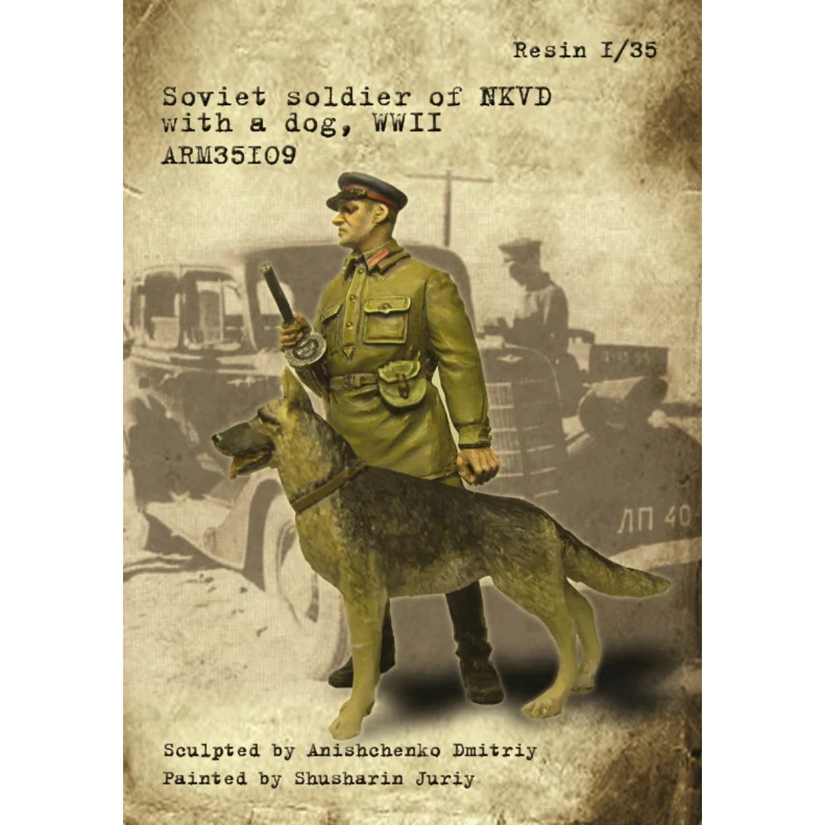 

1/35 resin soldier model GK - Soviet soldiers and dogs from World War II - unassembled and unpainted DIY kit 849R