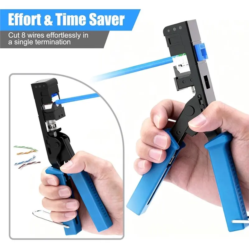 【HAPPY】Single Action Keystone Punch Down Tool 90 Degree Slim Jack Termination Tool Replaceable Blade Keystone Tool