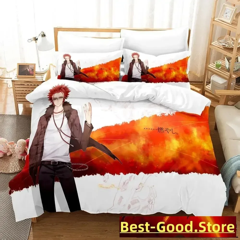 Anime K project Mikoto Suoh No Blood! No Bone! No Ash! Bedding Set Single Twin Full Queen King Size Bed Set Adult Kid Bedroom