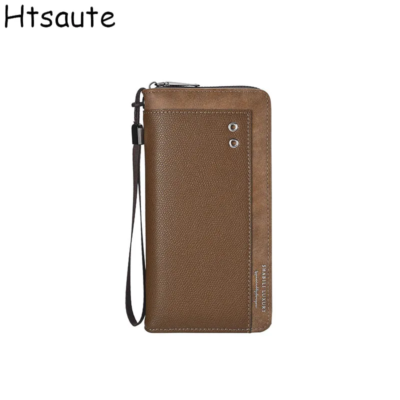PU Leather Wallet Men's Large Capacity Wallets Zipper Clutch card holder Wallets Balck Short Purse for Male carteras de mujer