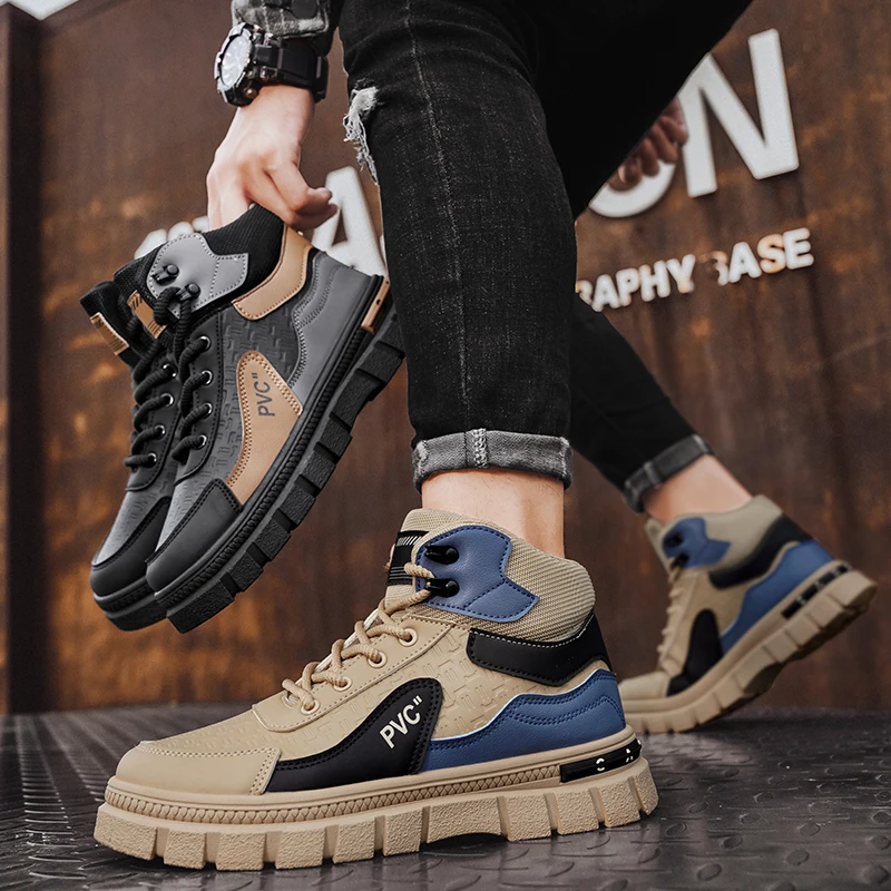 

2025 high-top British style shoes, outdoor leisure sports shoes, motorcycle shoes, work boots.