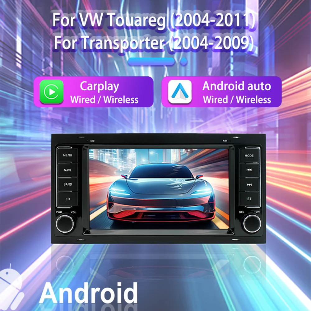 Dla Volkswagen Touareg Multivan T5 Transporte 2002-2010 Carplay Android 4G WIFI Radio samochodowe Odtwarzacz multimedialny GPS Navi Stereo HU