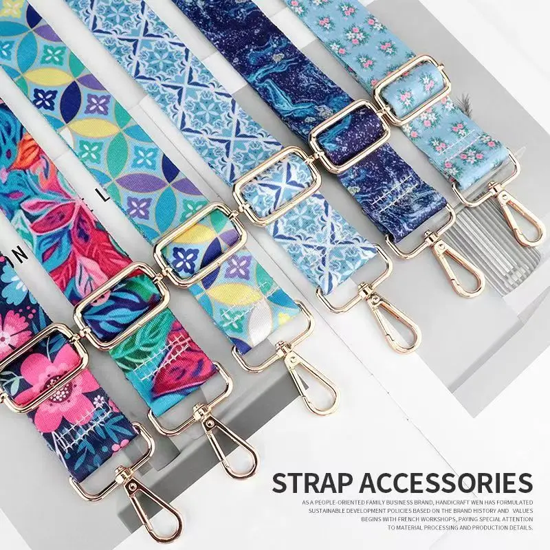 Nylon/Cotton Bag Strap Women Colored Straps for Crossbody Messenger Shoulder Bag Accessories Adjustable Belts Handbag Straps