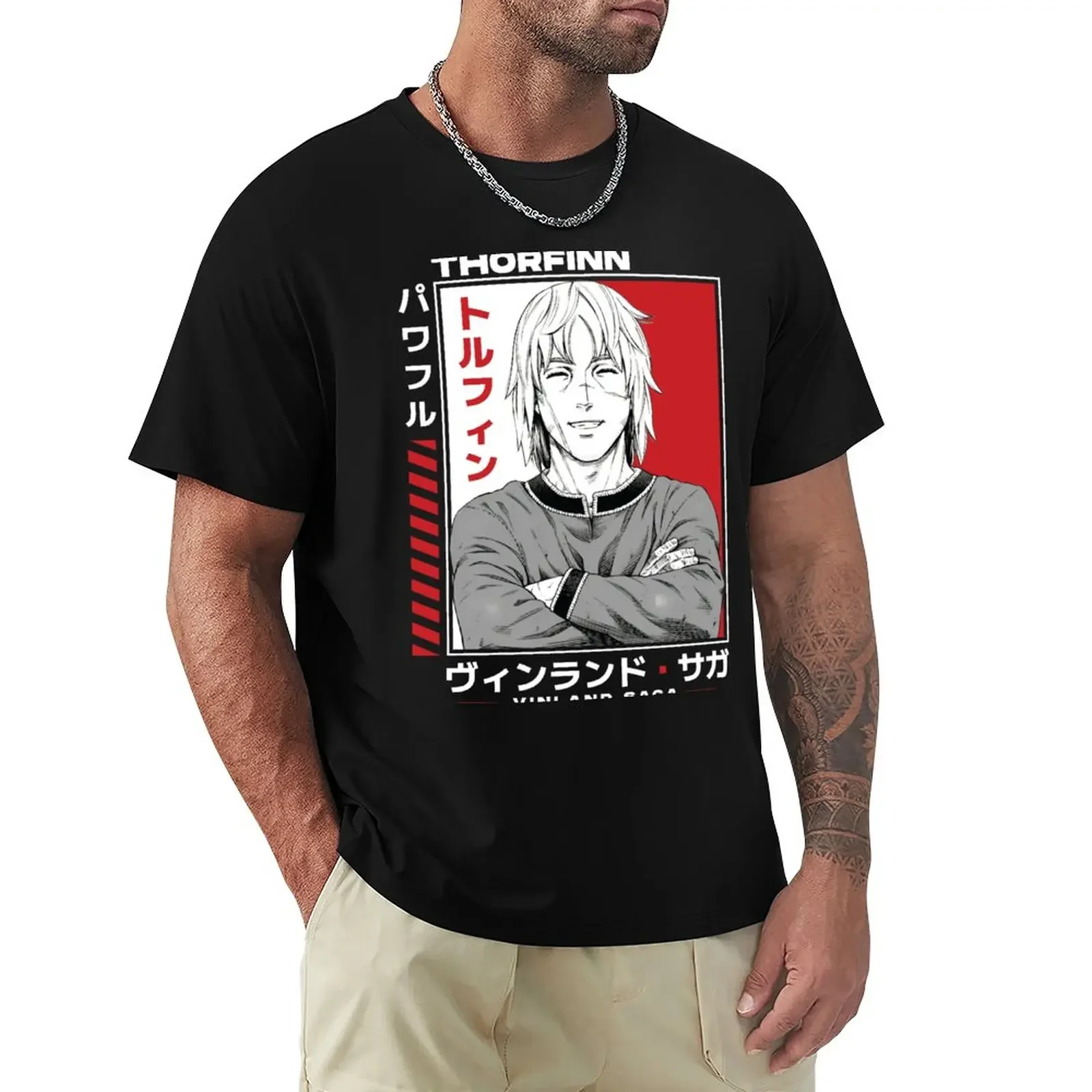 graphic t shirt kawaii clothes Tee shirt oversized t shirt men Thorfinn Smile | Vinland Saga T-Shirt anime clothes  harajuku