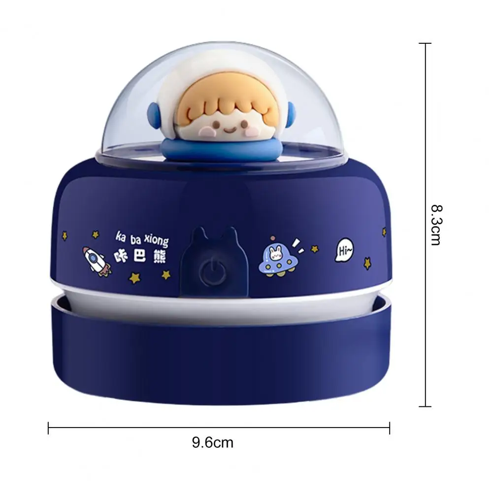 子供のためのかわいい漫画のデスクトップ掃除機、電池式、ポータブルミニテーブルダストスイーパー、省エネ、コードレス36