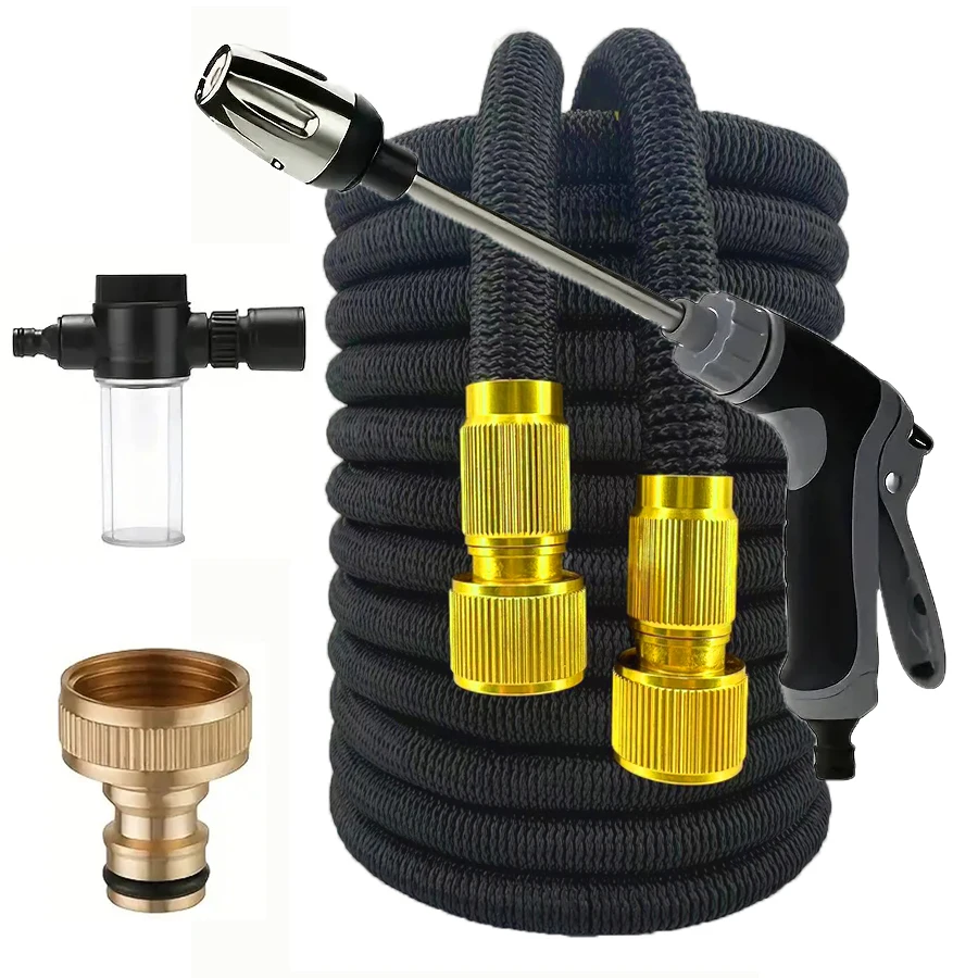 High Quality Flexible Expandable Garden Hose High Pressure Nozzle Spraye Washer Gun Car Wash Hose Expandable Garden Water Hose