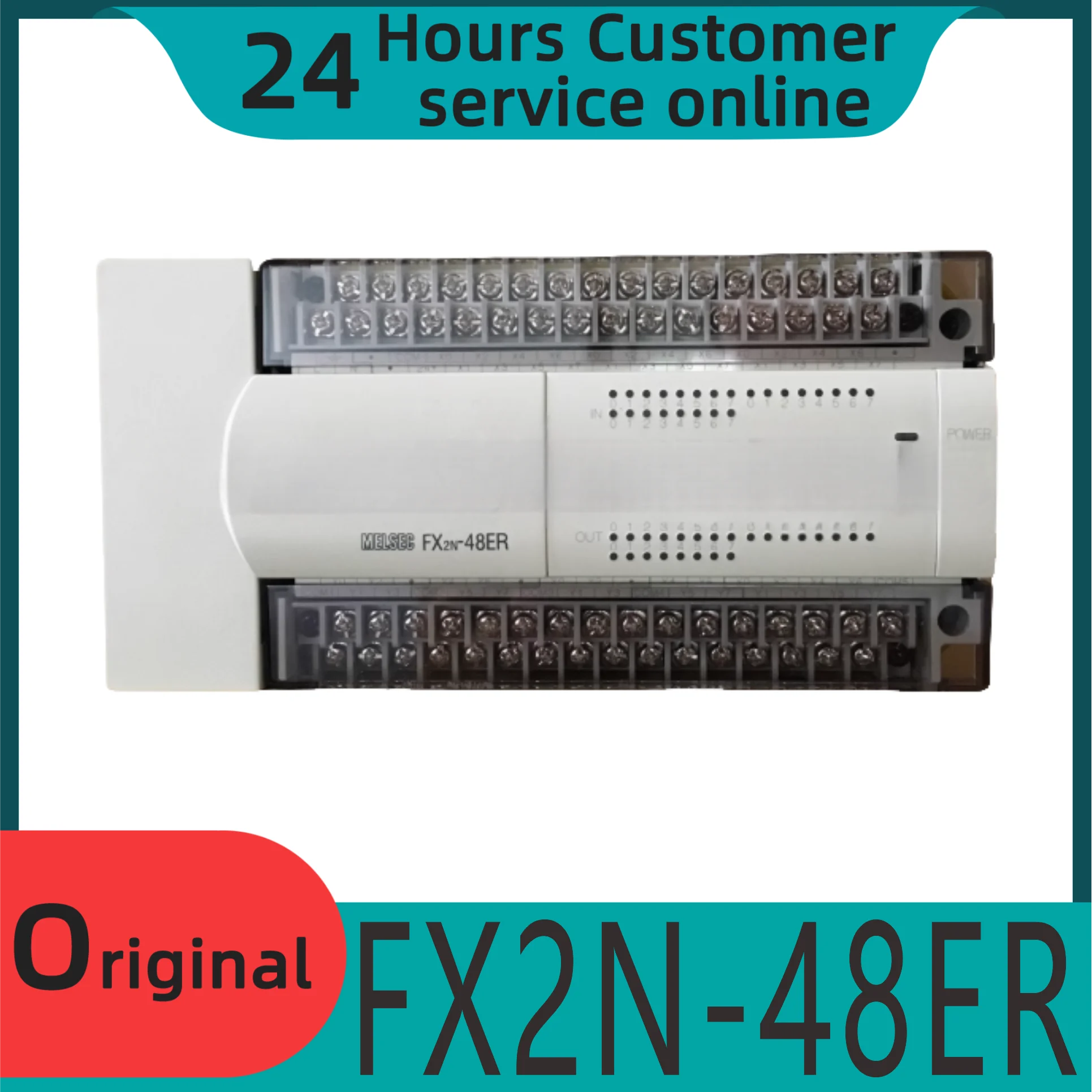 New Original 24 In 24 Out Expansion Module Fx2n-48er Suitable For Fx3u/3g/3g/3ge