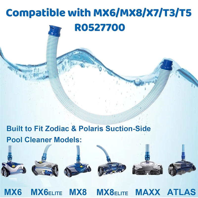 

7 Pack R0527700 39Inch Pool Cleaning Vacuum Hoses, Fast Twist Lock Hose Replacement Kit For Zodiac MX6 MX8