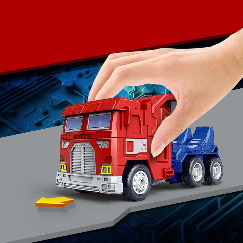 Children's Educational Toys Transformation Robot Inertia Car Action Figures Boy Truck War Police Heavy Duty Truck Model Toy Gift