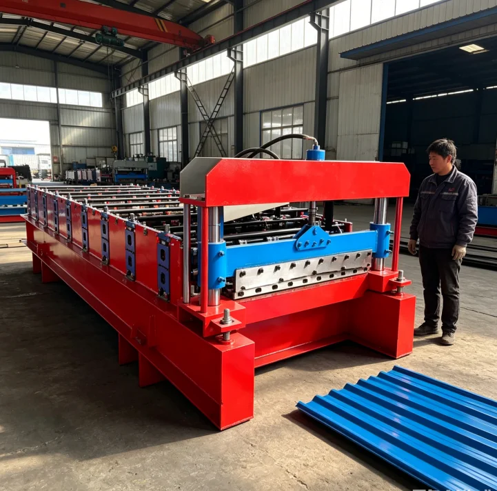 Wholesale Double Layer Roof Sheet Roll Forming Machine Automatic Tile Creating Equipment Bearing Direct China Factory