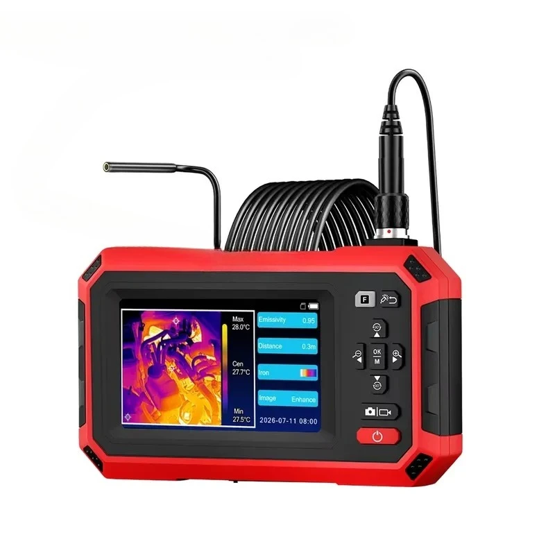 Thermal Imaging Endoscope HT669IR Dual Lens Industrial Inspection Borescope Snake Camera HVAC Car Repair