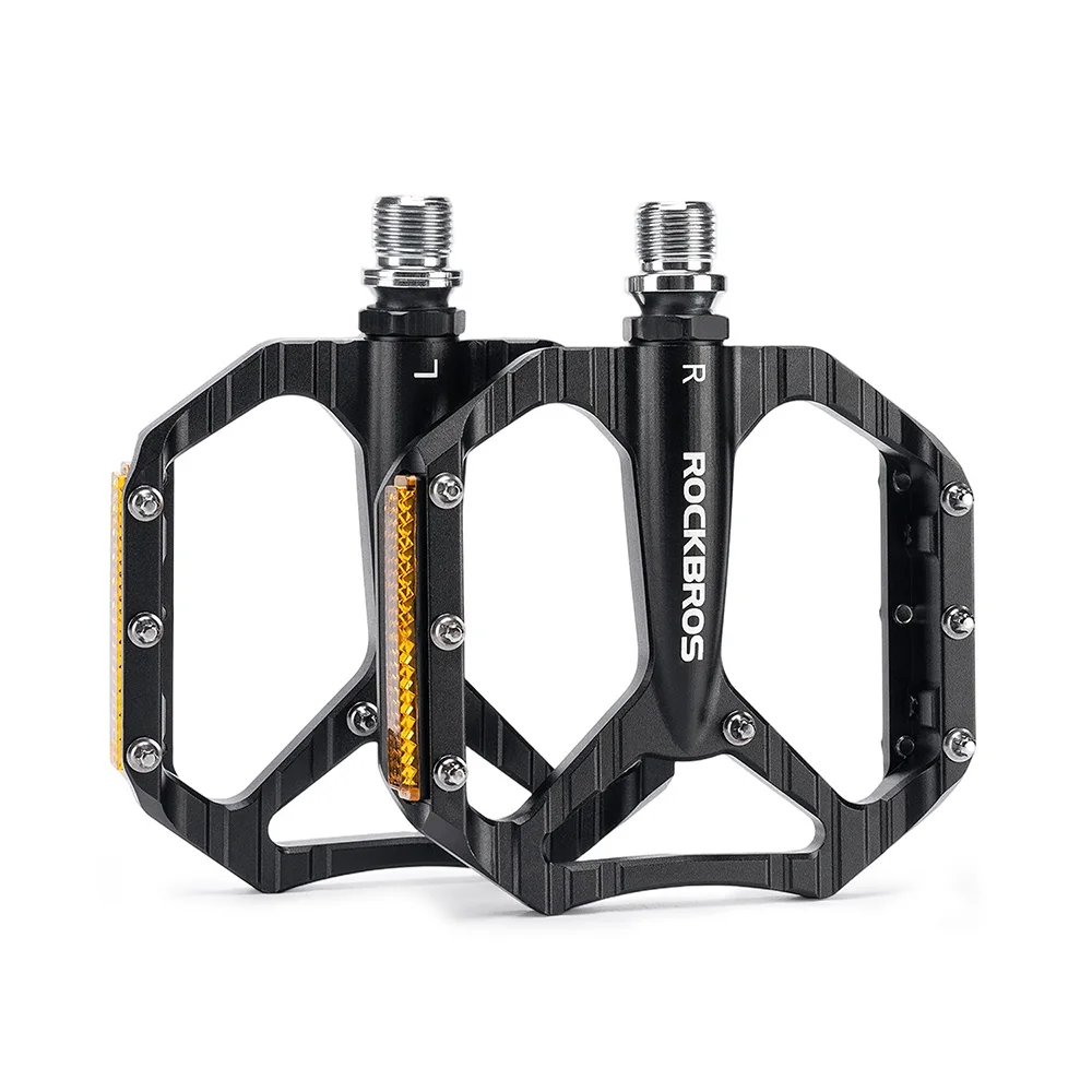 

ROCKBROS Bicycle Pedals Save Effort Aluminum Alloy Anti-slip MTB Road Mountain Reflective Bearing Cycling Folding Bike Pedals