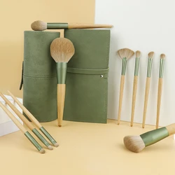 10 pcs Makeup Brushes Set Contour brush Nose Brush Eyehshadow Brush powder dispersal brush Pointed wood handle CosmeticTools